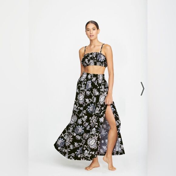 Delia Maxi Skirt by Mikoh Floral Sz 2 - Picture 1 of 9
